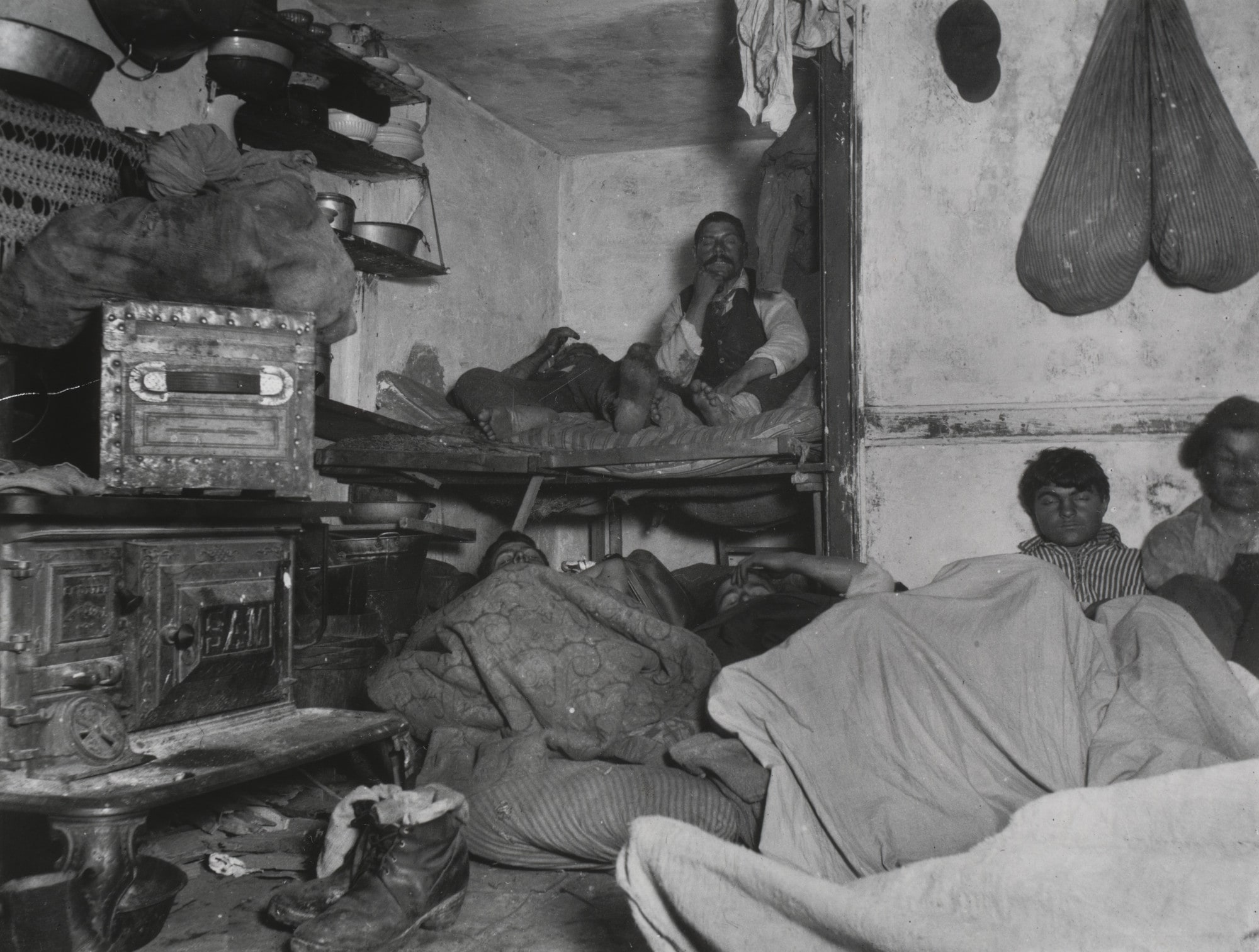 Lodgers in Bayard Street Tenement, Five Cents a Spot