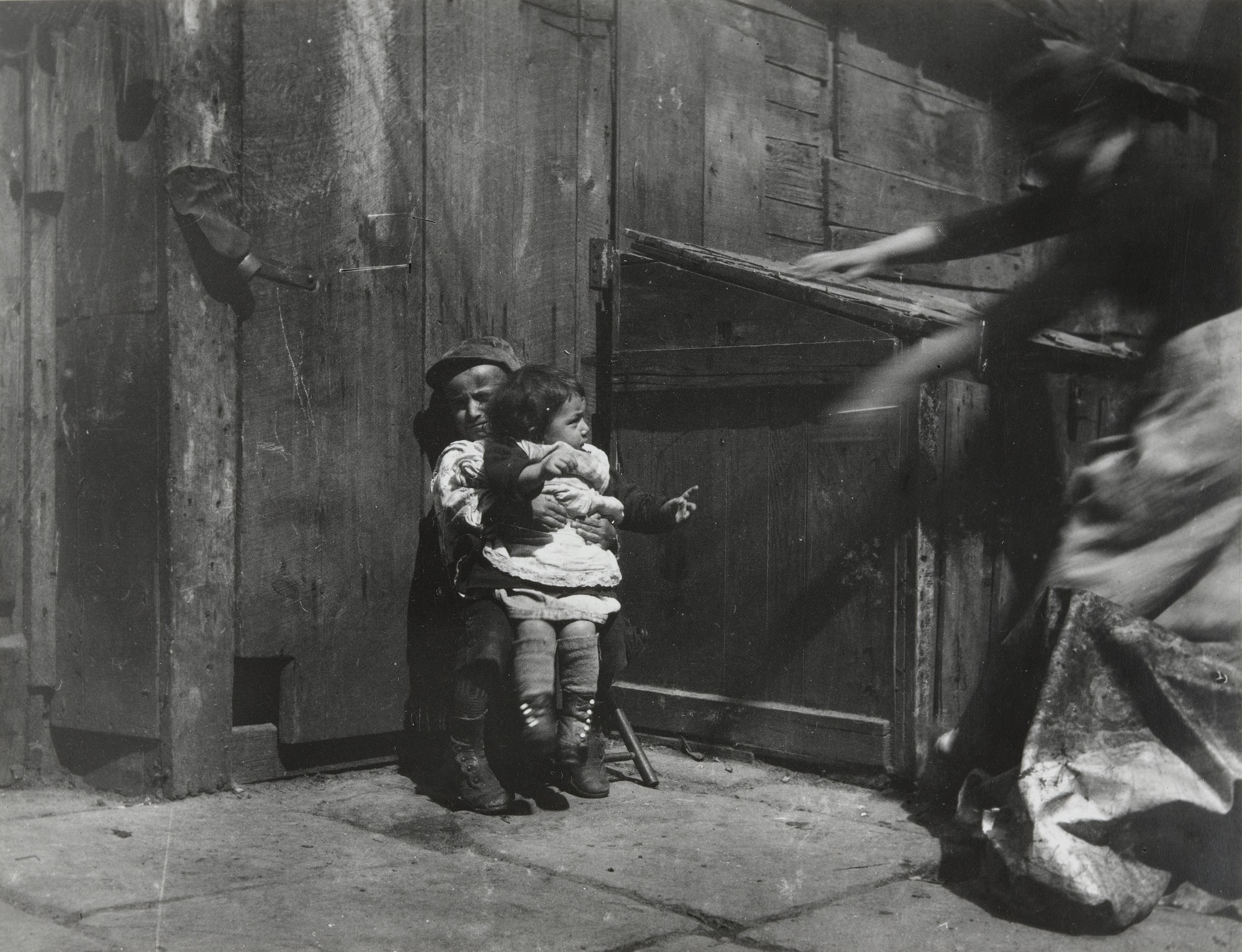 Minding the Baby. Scene in Gotham Court