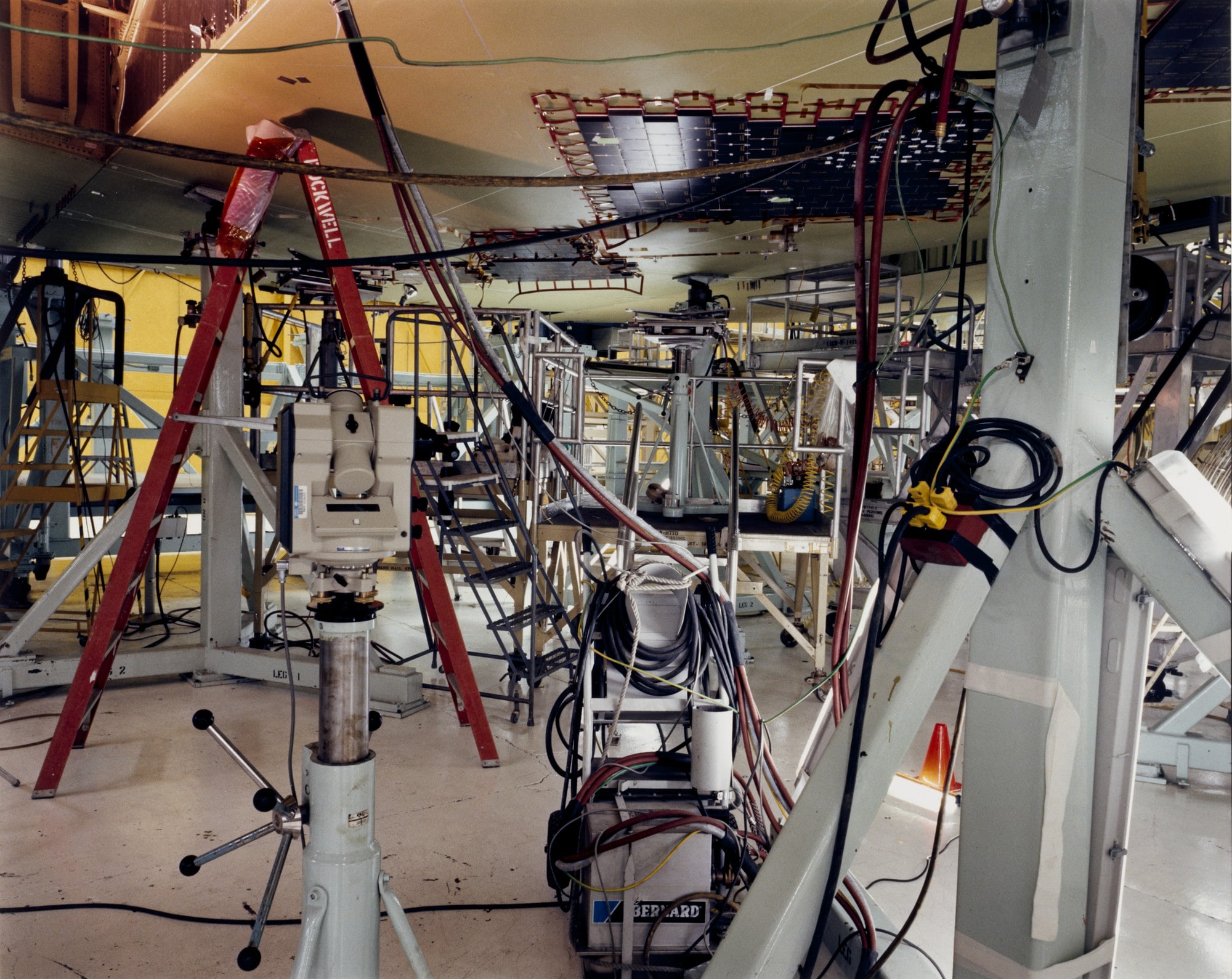 Untitled # 668/2-3 (Rockwell International, Palmdale, California. Space shuttle orbiter, assembly)