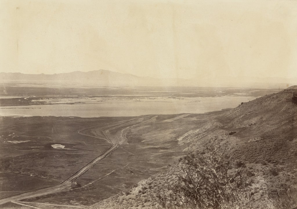 Great Salt Lake Warm Spring, Lake in Distance
