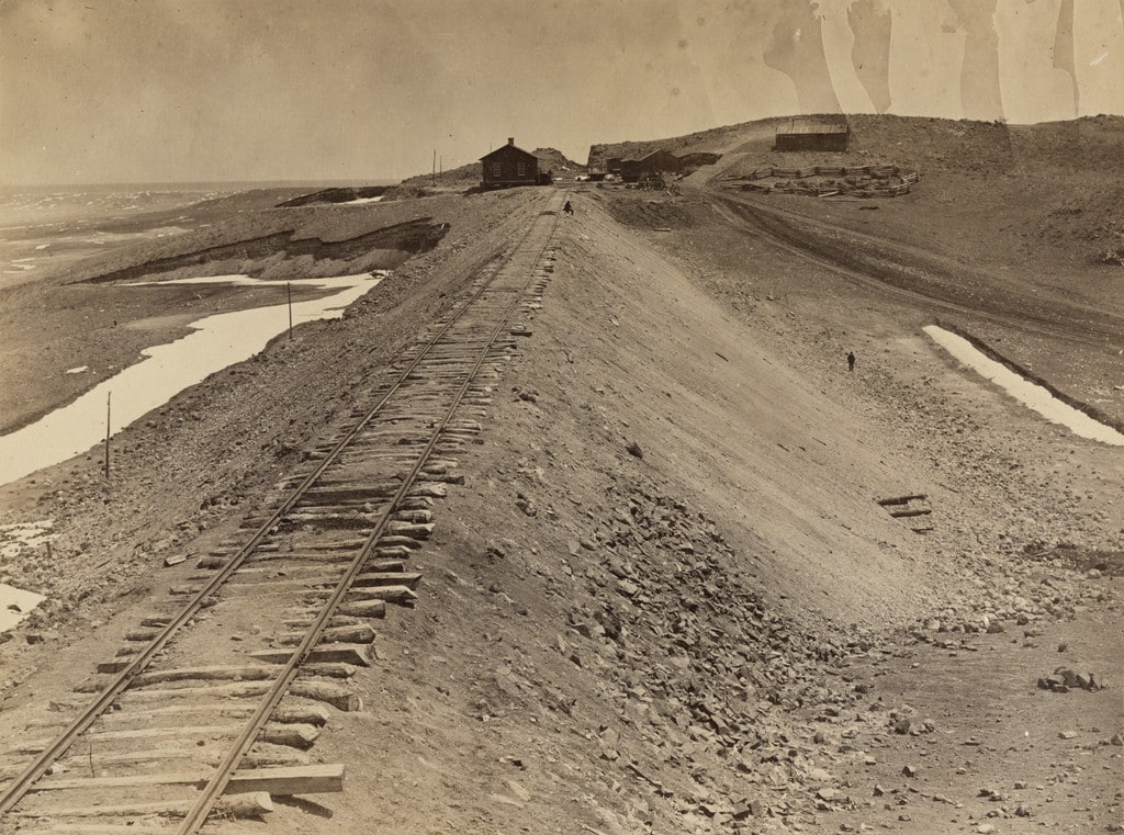 Granite Canyon Embankment in Foreground