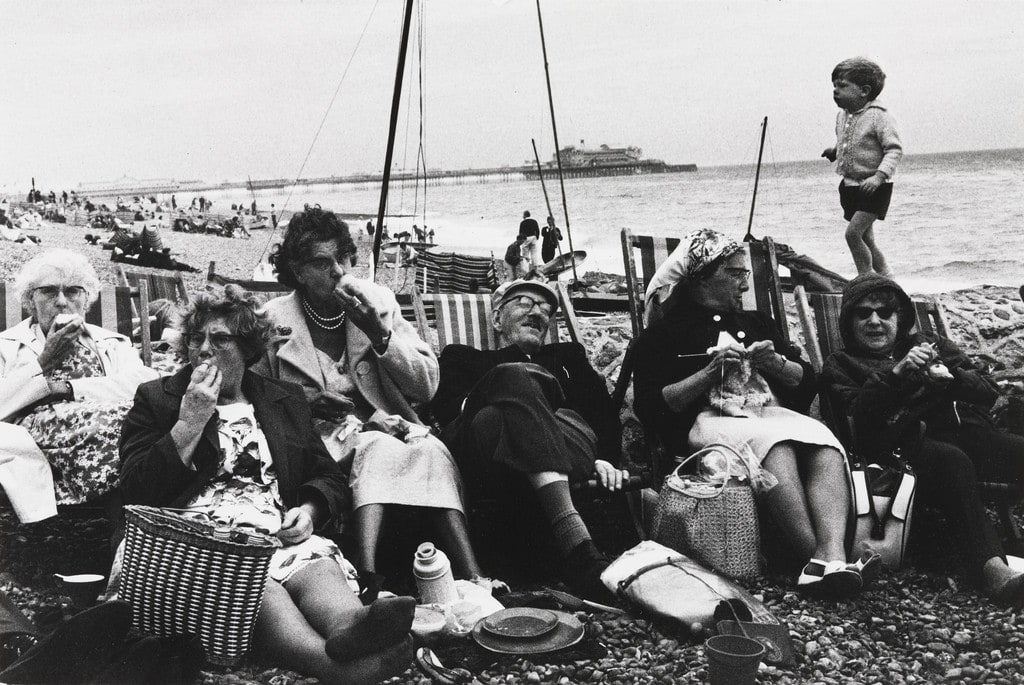 Family on Brighton Beach, England