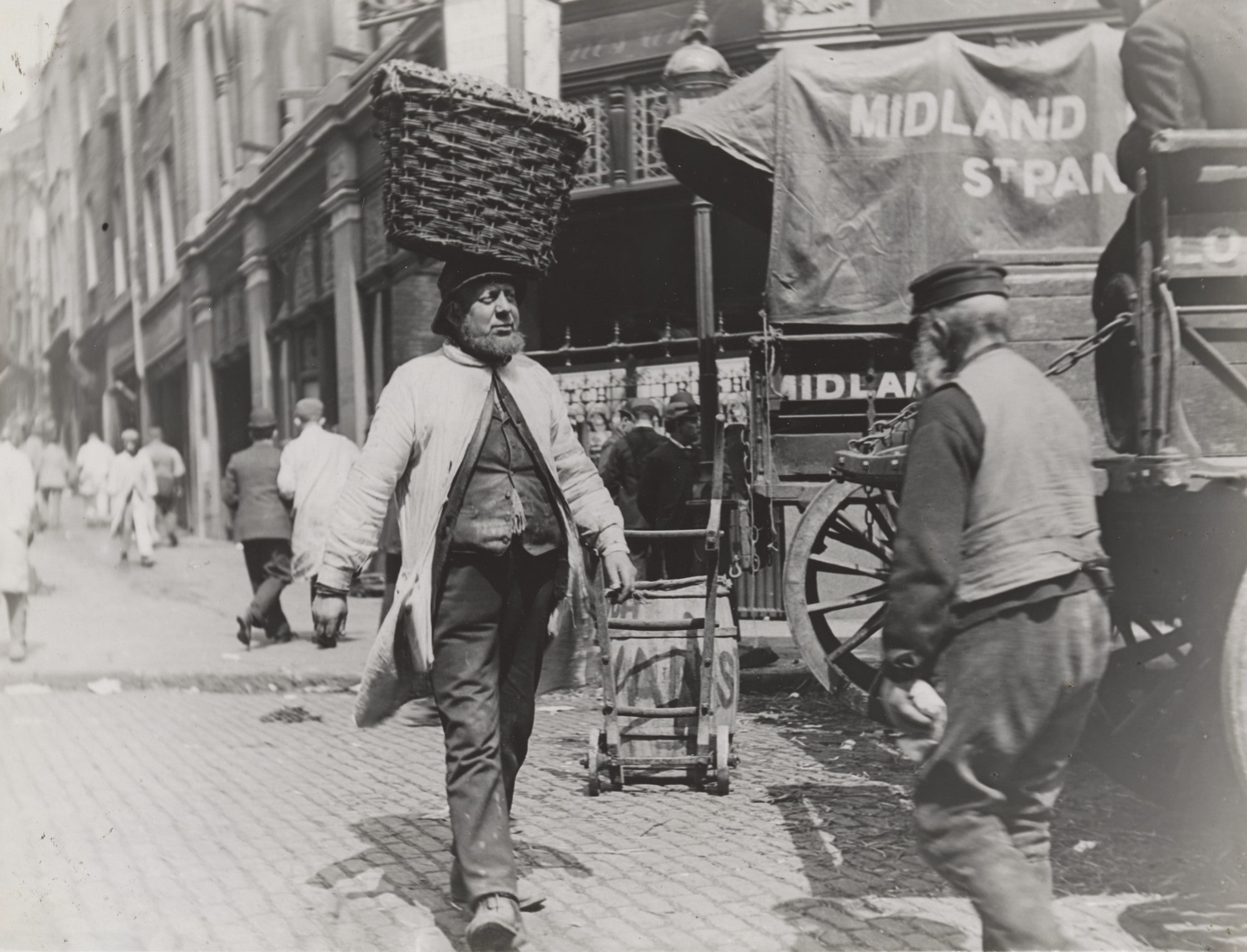 Porter Carrying a Basket of Shrimps, Billingsgate