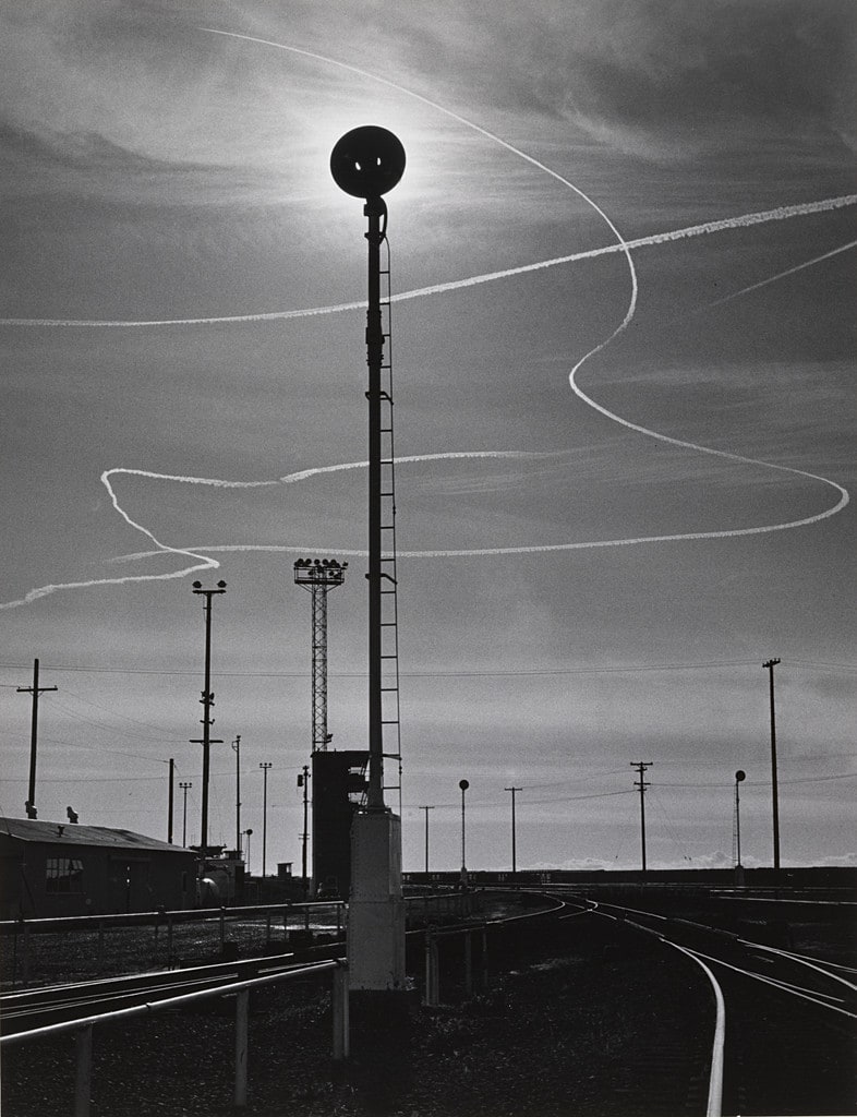 Rails and Jet Trails, Roseville, California