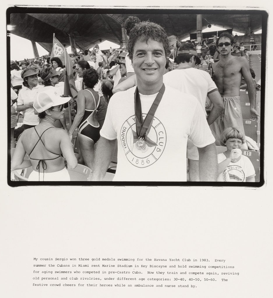 My cousin Sergio won three gold medals swimming for the Havana Yacht Club in 1983