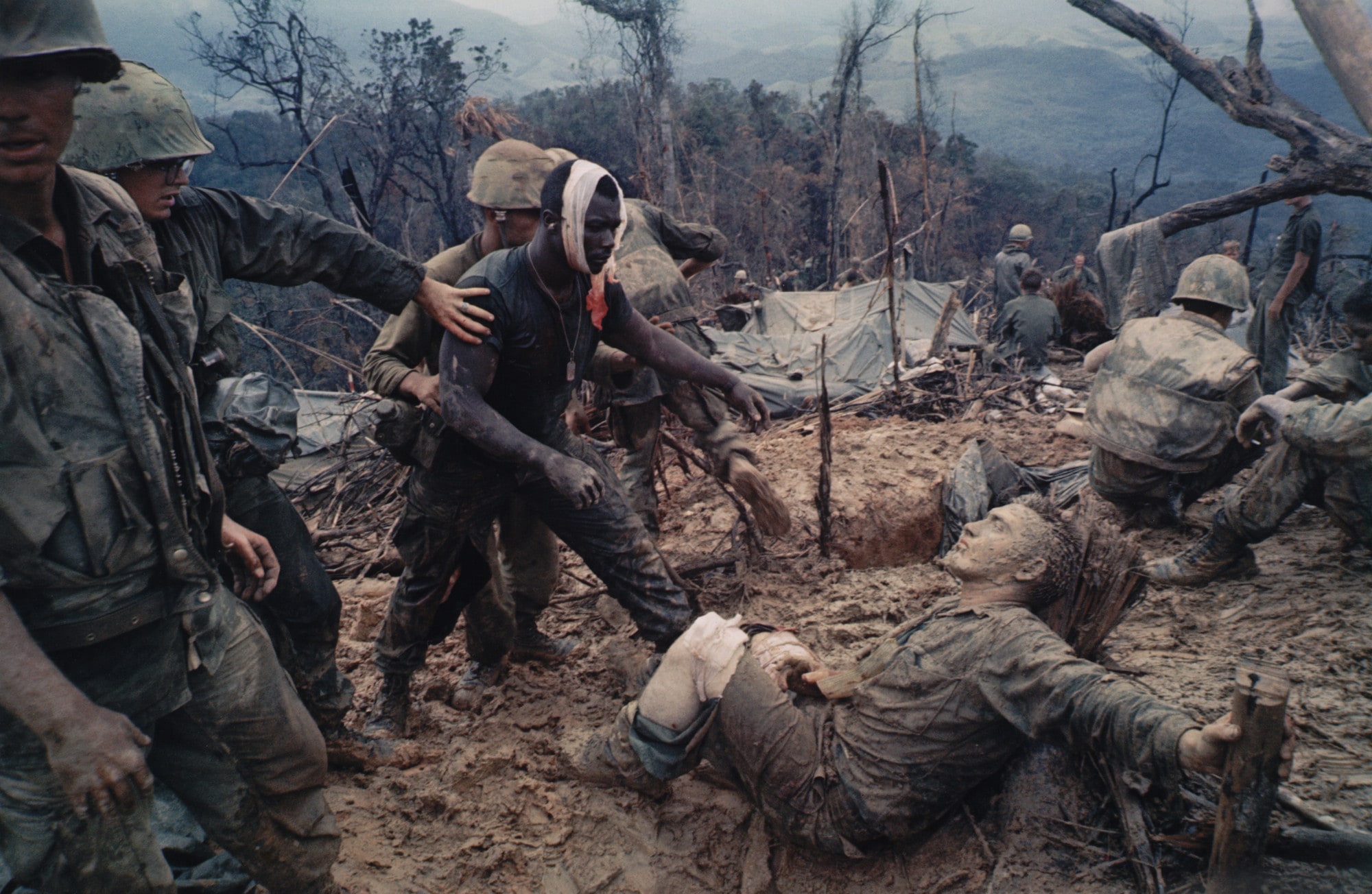 At a First Aid Center during Operation Prairie