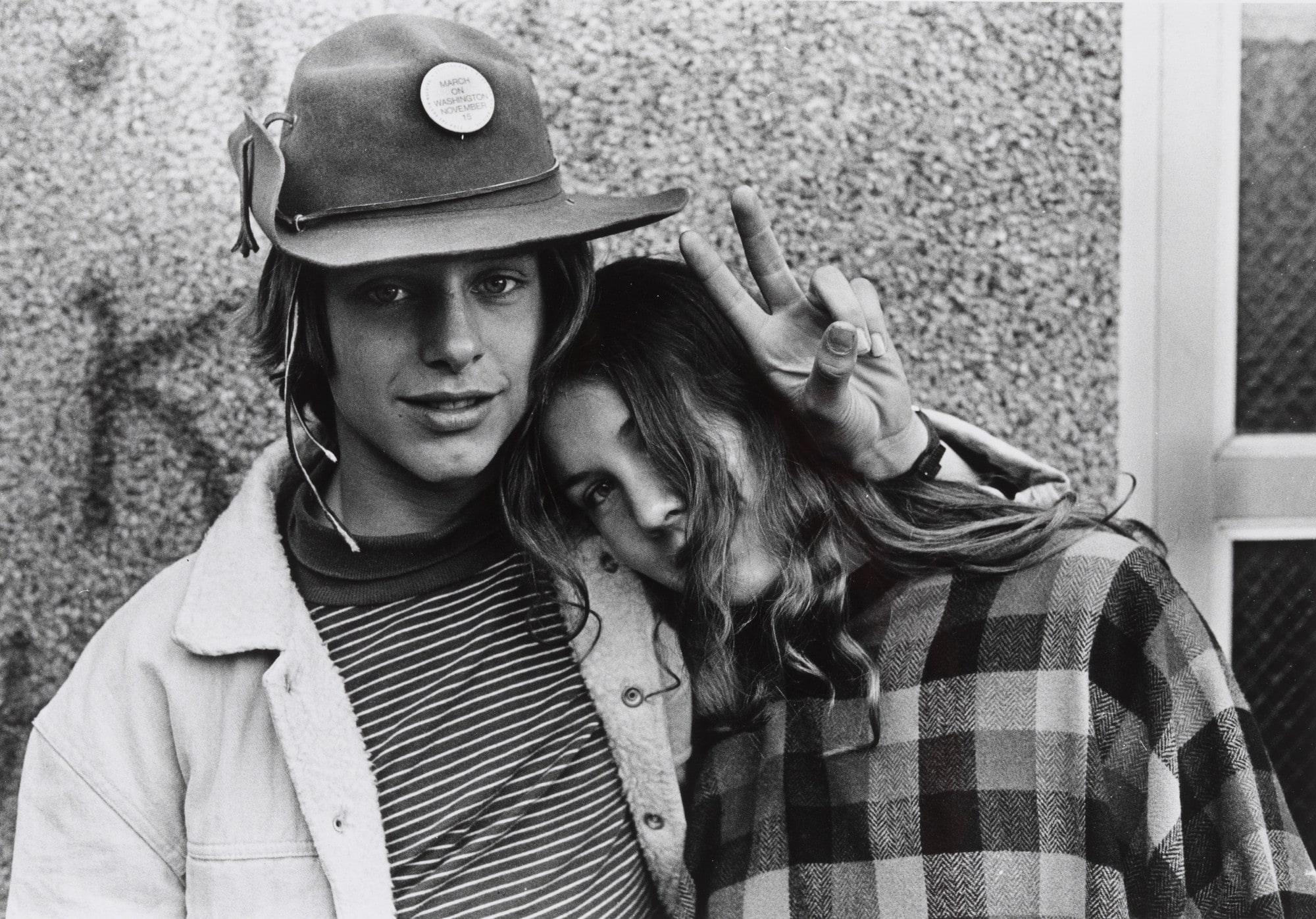 Young Couple for Peace, Anti-Vietnam War Rally, John F. Kennedy Square, Detroit, Michigan