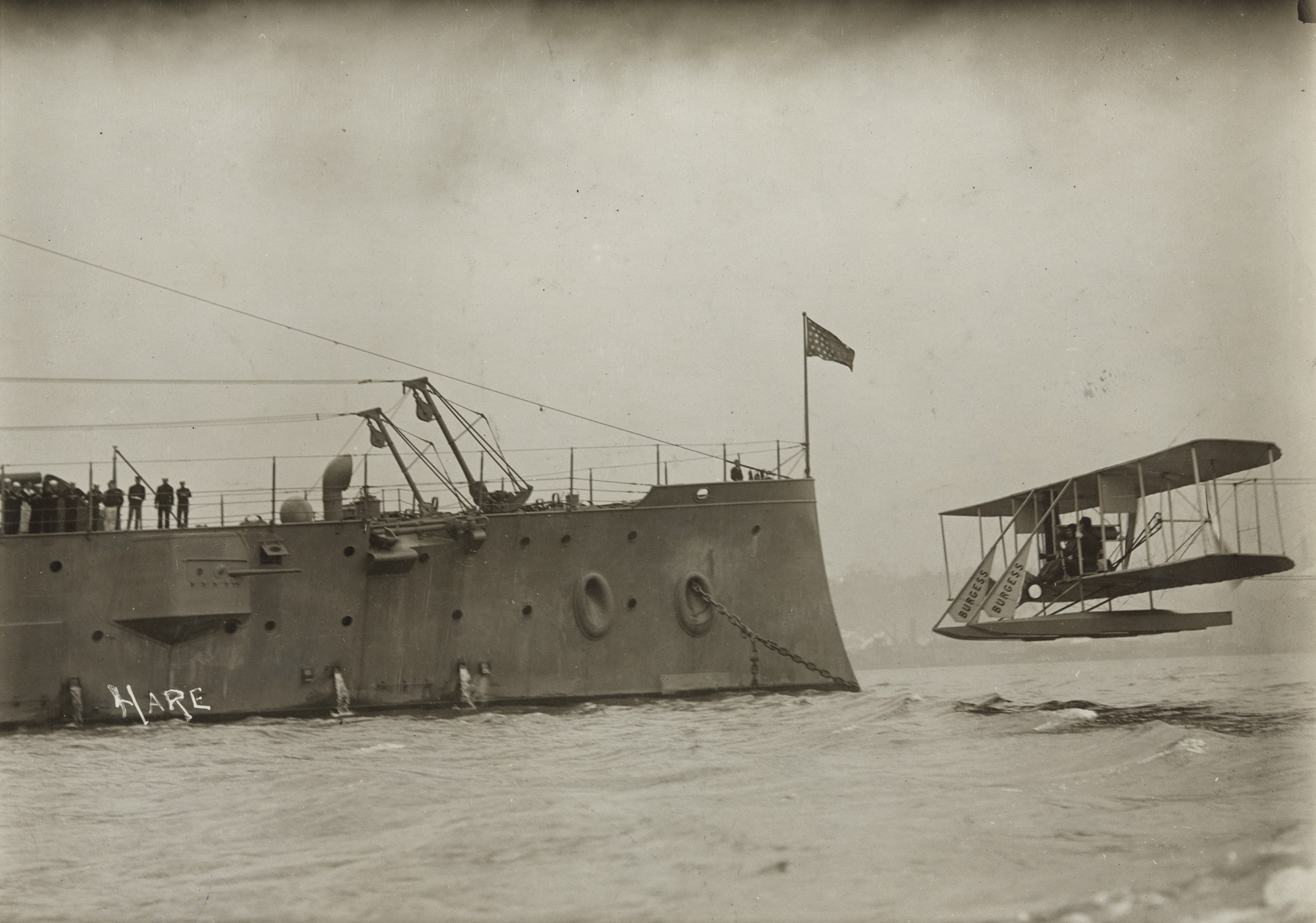 Plane Landing Alongside U.S.S. Washington