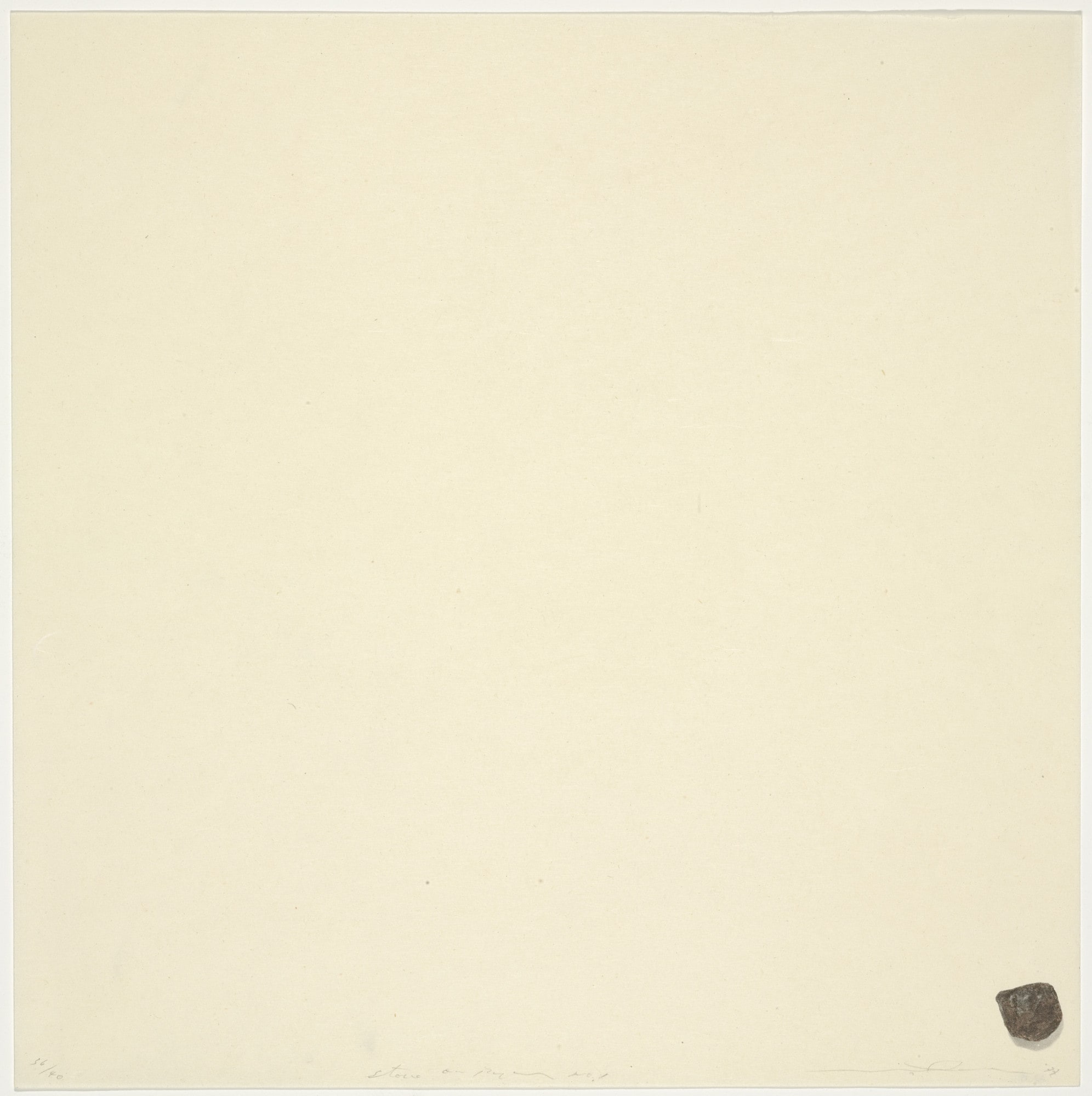 Stone on Paper No. 1-No. 5 from the series Surface is the Between