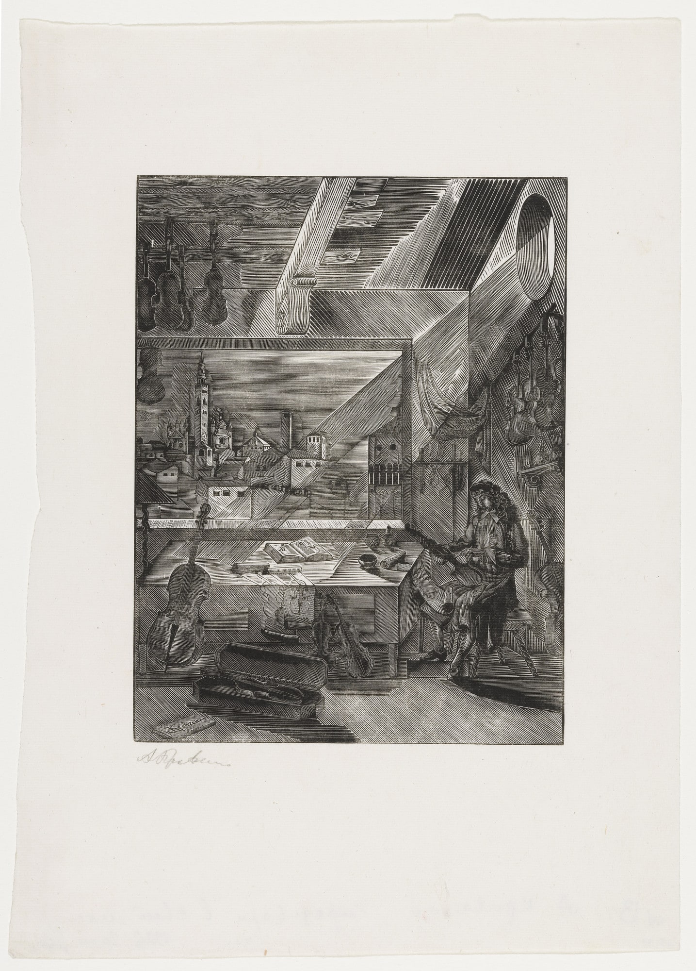 Stradivarius in His Studio