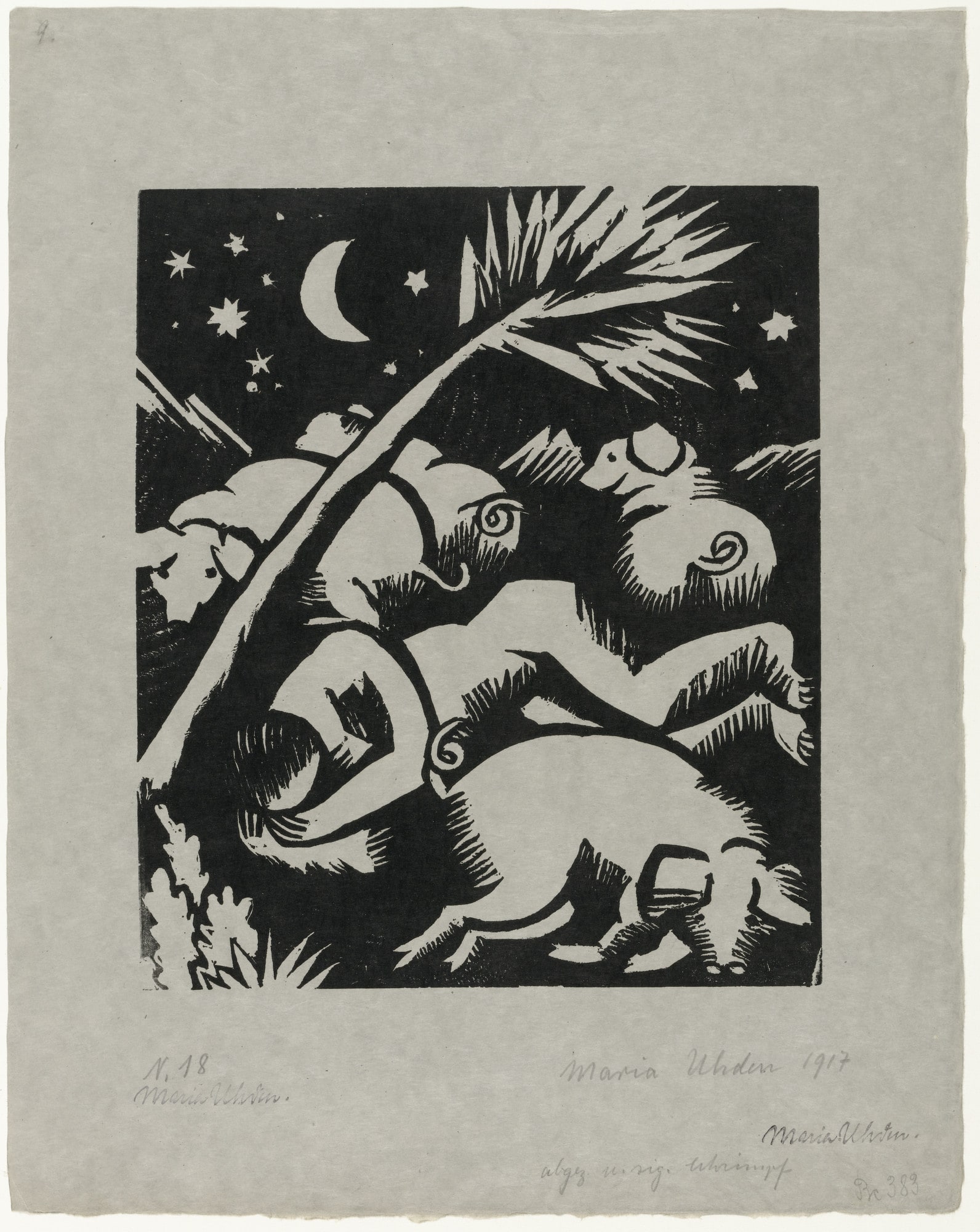 Sleeping Swineherd with Pigs (Schlafender Hirt mit Schweinen)