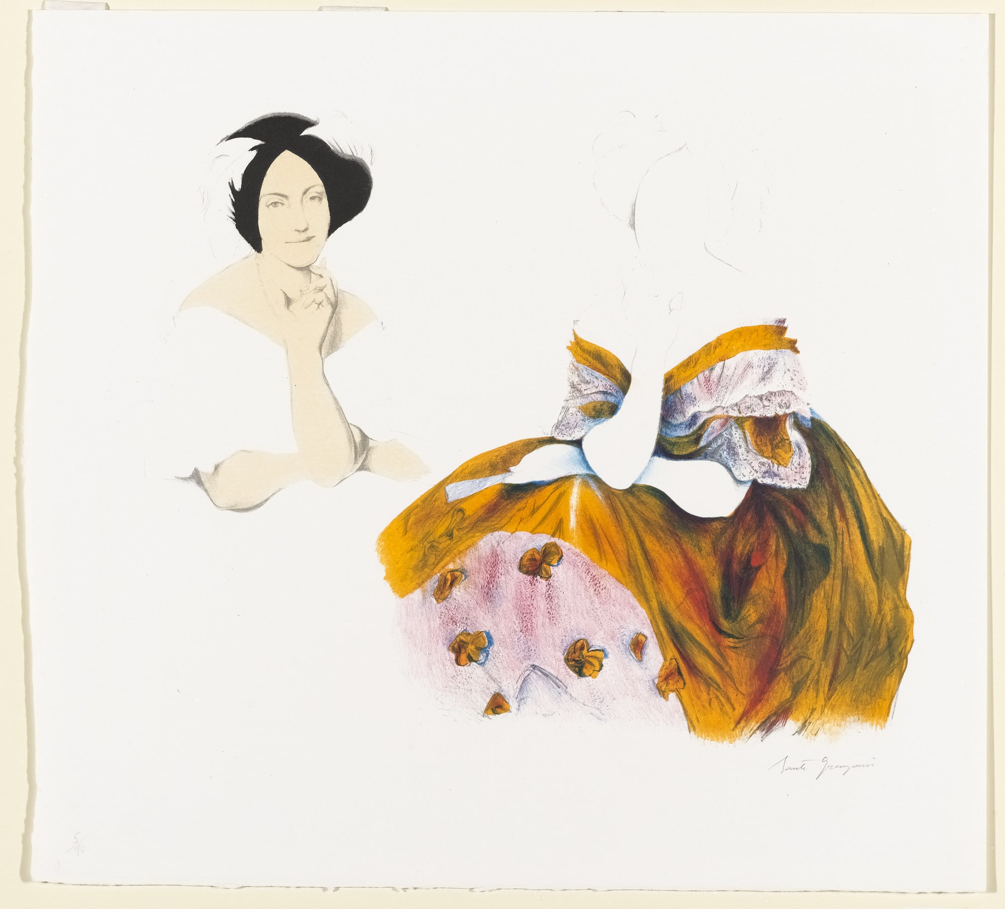 The Lady and Her Gown from the portfolio Homage to Ingres