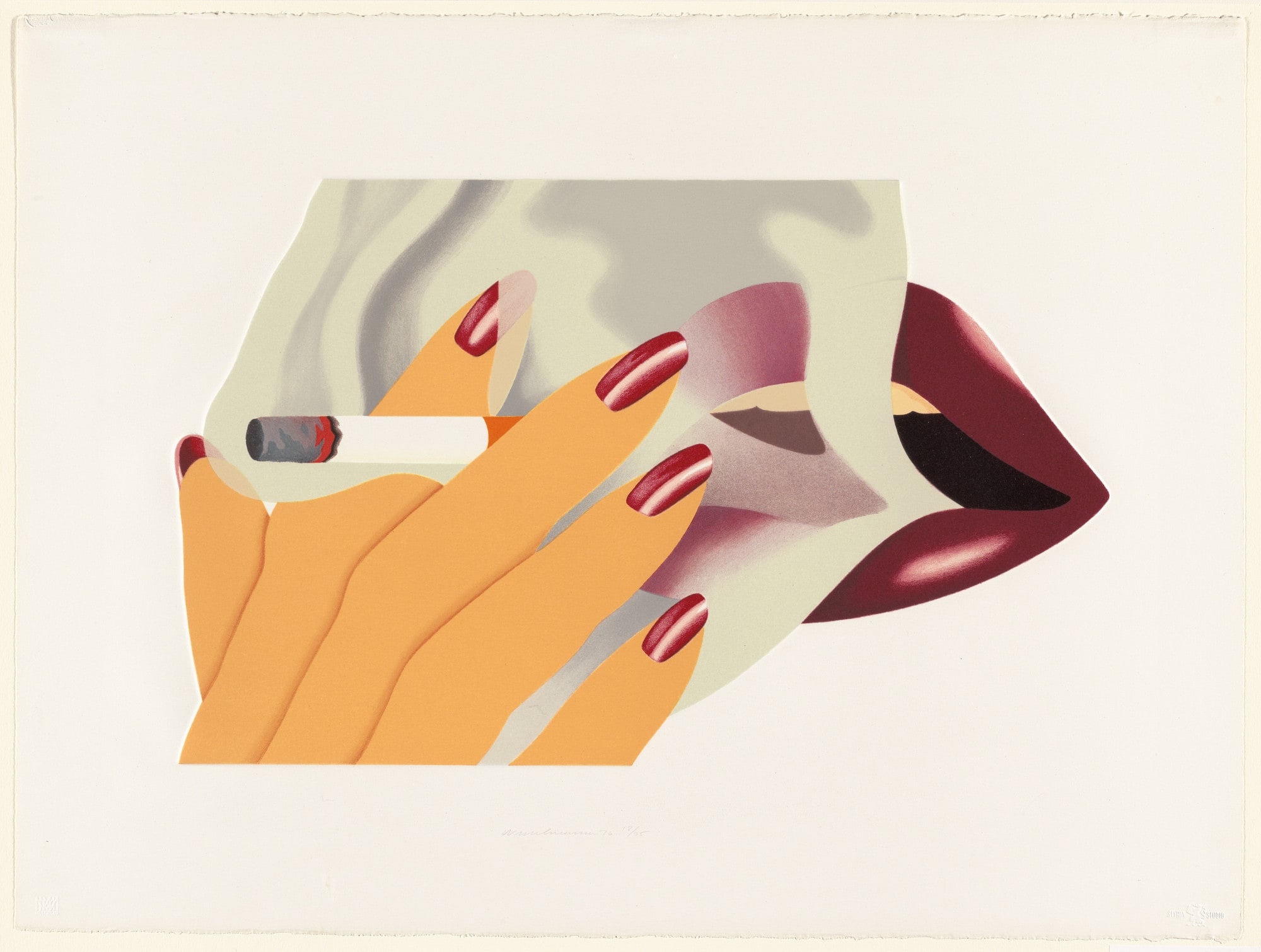 Smoker (Lithograph)