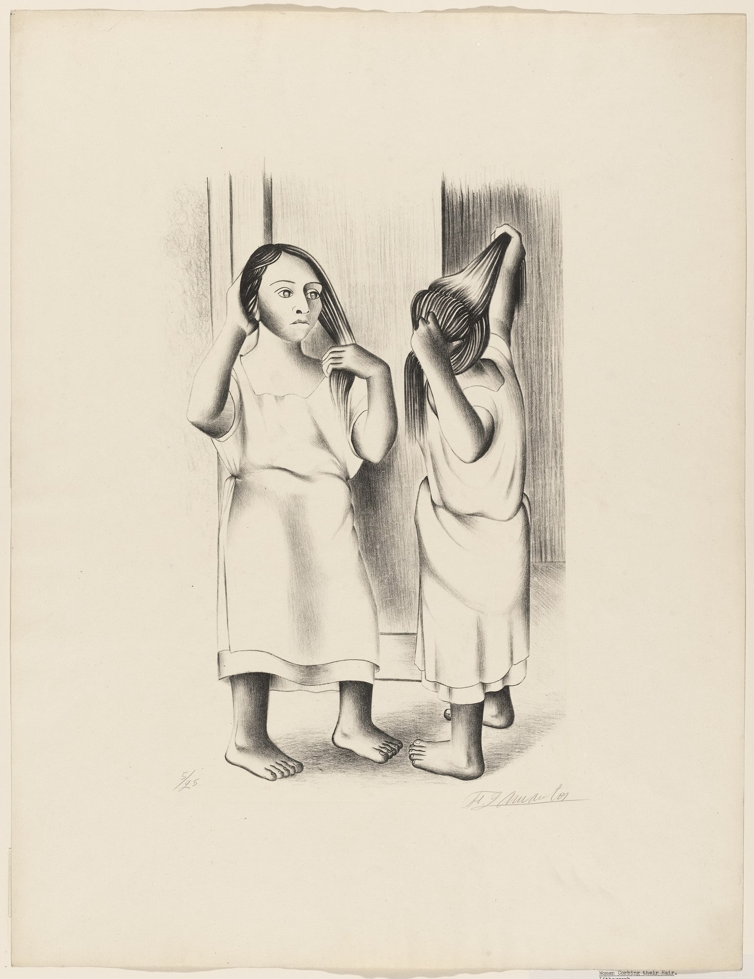 Girls of Campeche Combing Themselves (Muchachas campechanas peinándose)