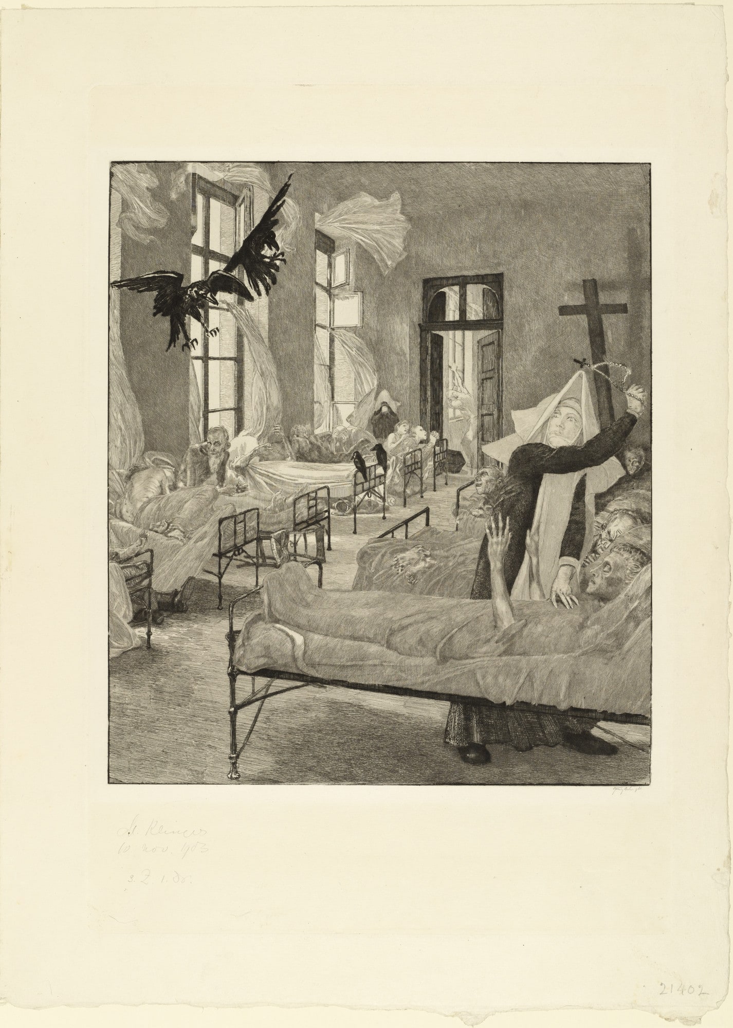 Plague (Pest) (plate 5) for the portfolio On Death, Part II, Opus XIII (Vom Tode, Zweiter Teil, Opus XIII)
