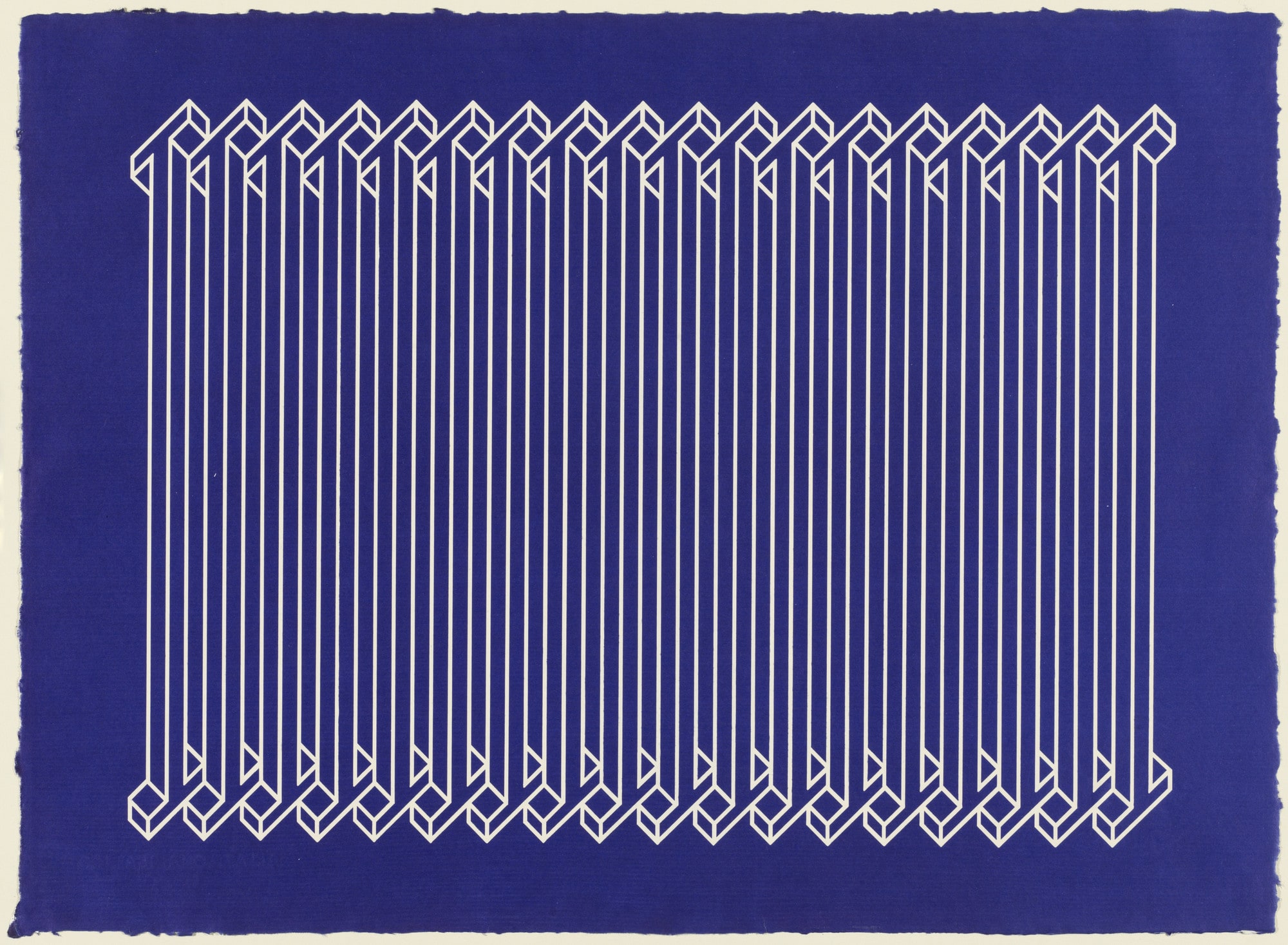 Blue Background and White Rays (Fondo Azul y Rayas Blancas)