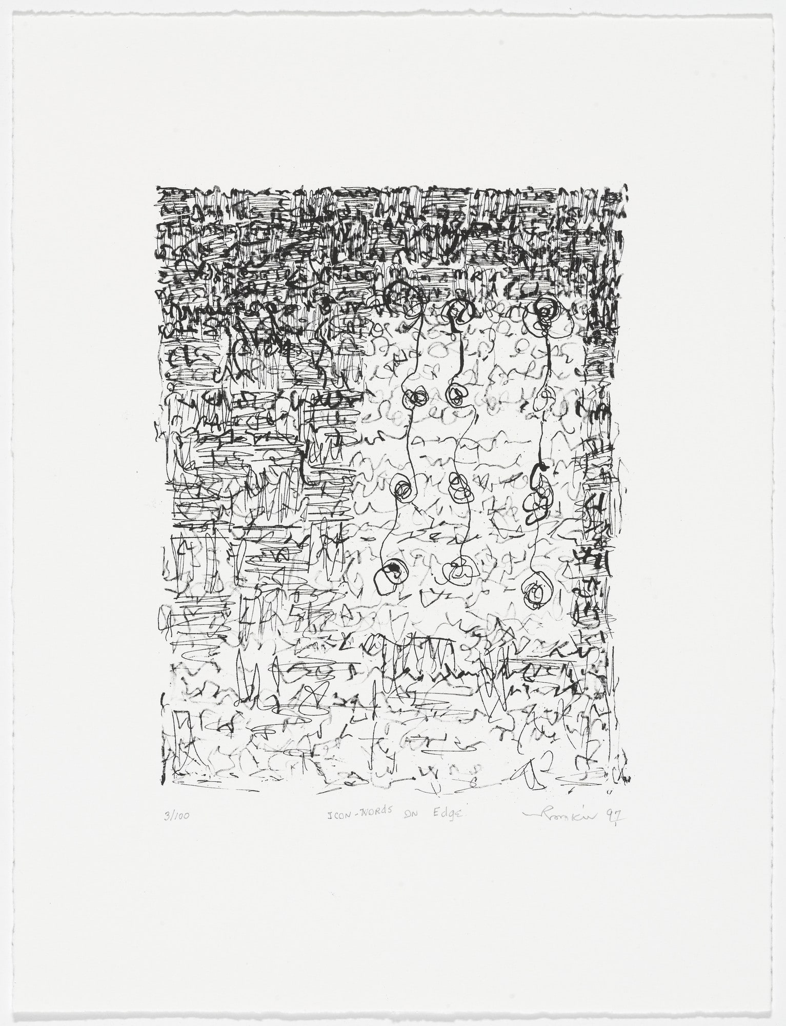 Words on Edge from American Abstract Artists 60th Anniversary Print Portfolio