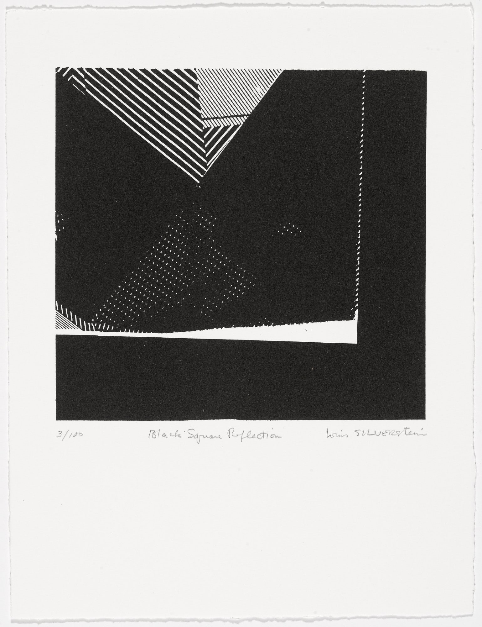Black Square Reflection from American Abstract Artists 60th Anniversary Print Portfolio