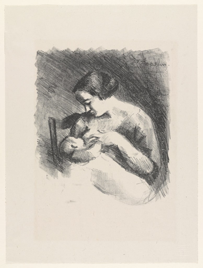Motherhood (Maternité) from Essai dur l'histoire de la lithographie en France. Les Peintures lithographes de Manet à Matisse. Album de lithographies originales.