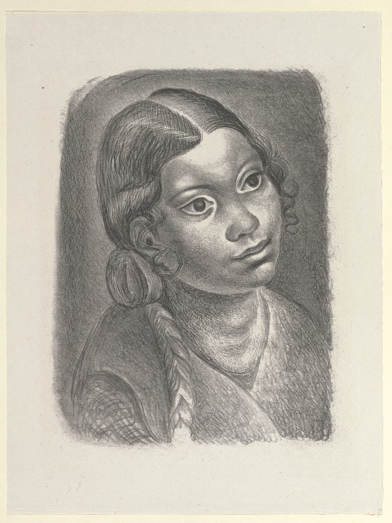 Study of a Head (Étude de tête) from Essai dur l'histoire de la lithographie en France. Les Peintures lithographes de Manet à Matisse. Album de lithographies originales.