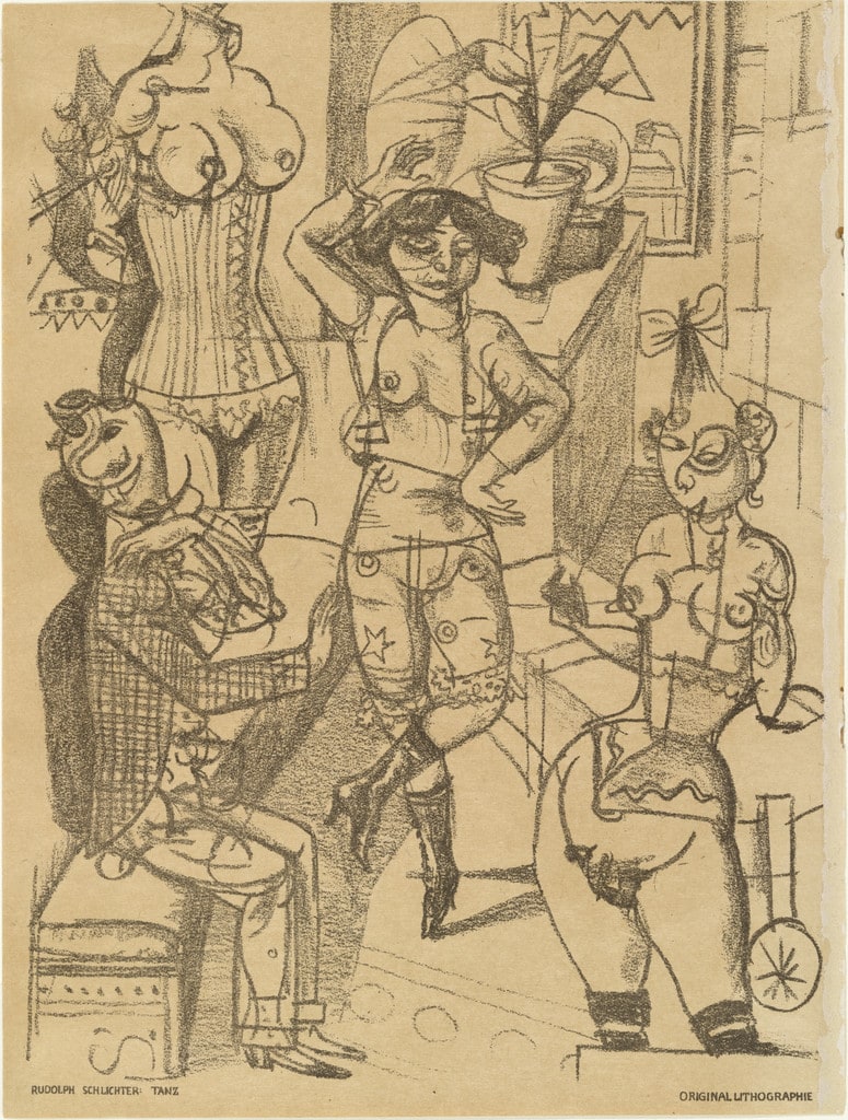 Dance (Tanz) (plate, preceding p. 97) from the periodical Das Kunstblatt, vol. 4, no. 4 (Apr 1920)