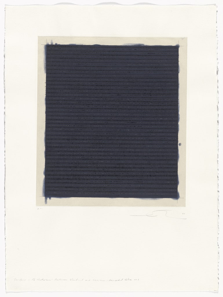 Surface is the Between, Between Vertical and Horizon - Descended Blue No. 3