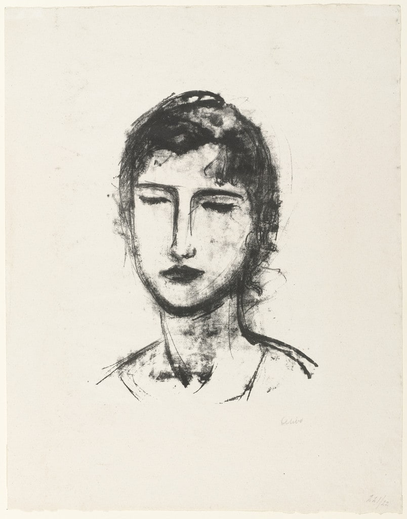 Head and Shoulders of a Girl (Kopf und Schulter eines Mädchens)
