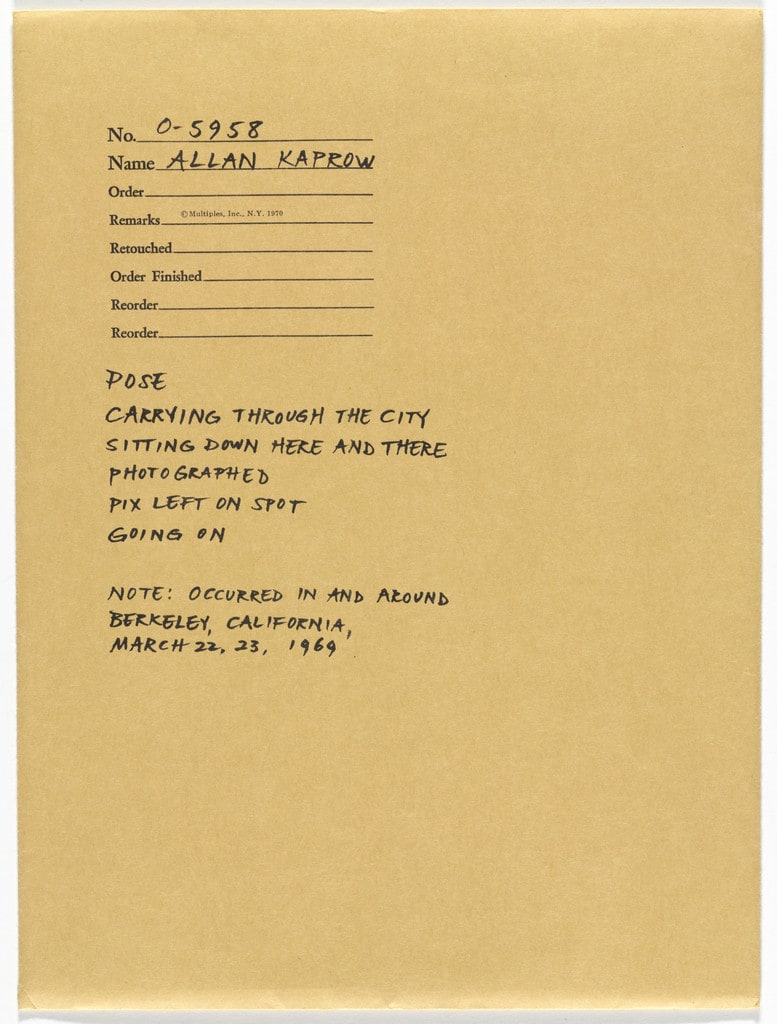 Pose, March 22, 1969 Continued 1970 – from Artists & Photographs