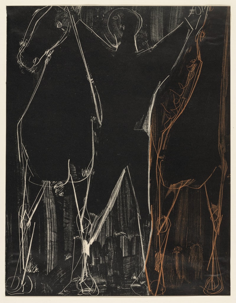 Horses and Standing Rider