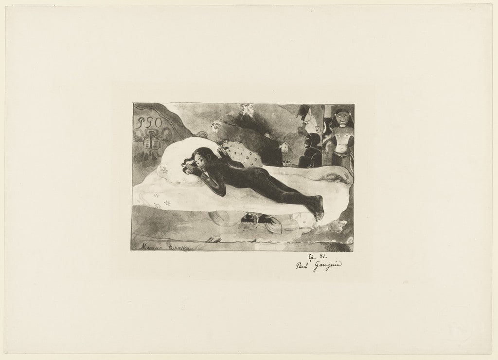 Watched by the Spirit of the Dead (Manao Tupapau) from the portfolio L'Estampe originale, no. VI