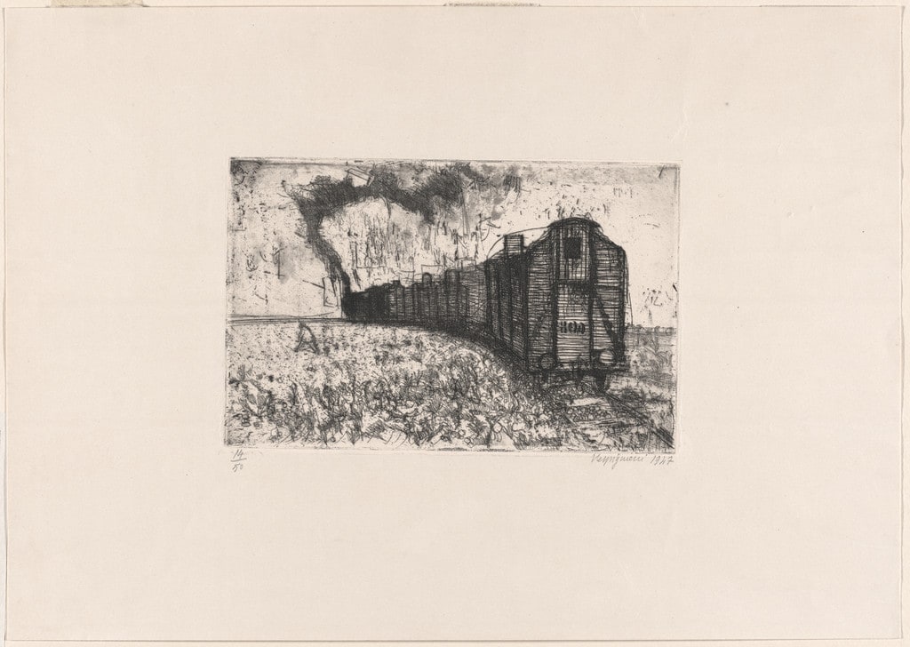 Untitled from 6 Etchings by Muccini, Urbinati, Vespignani (6 acqueforti di Muccini, Urbinati, Vespignani)