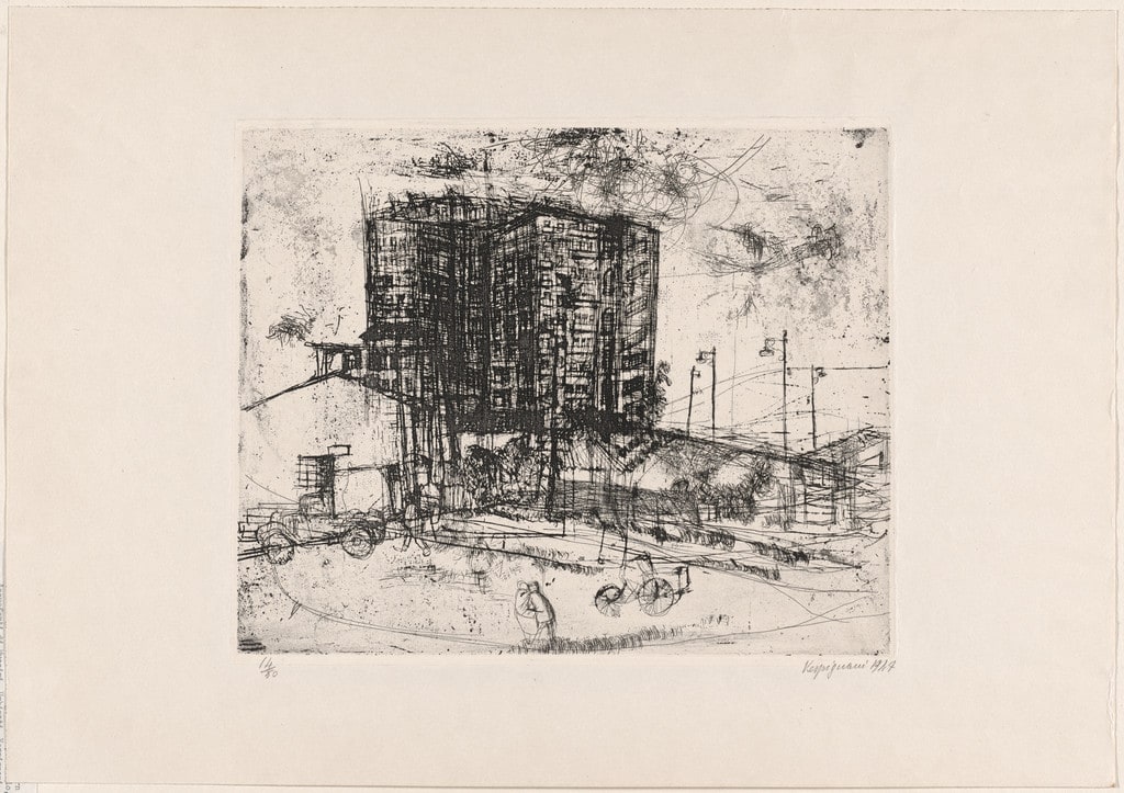 Untitled from 6 Etchings by Muccini, Urbinati, Vespignani (6 acqueforti di Muccini, Urbinati, Vespignani)
