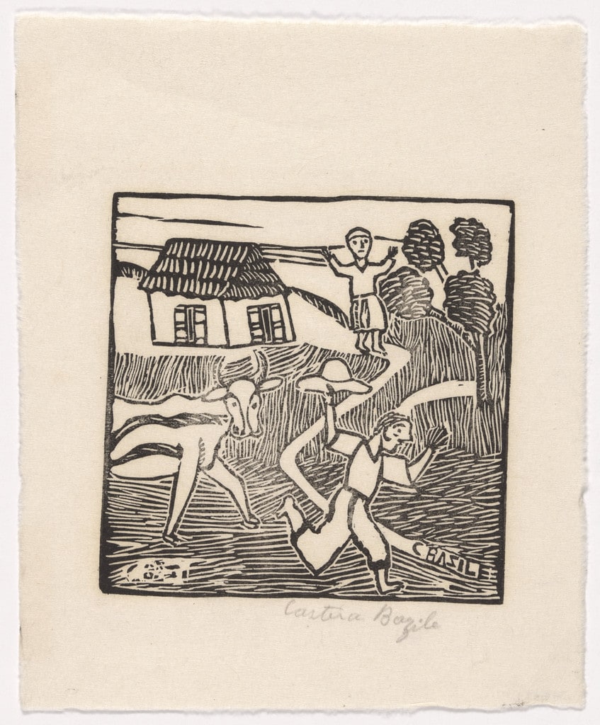 Untitled from 10 Original Woodcuts Signed by the Popular Painters of Haiti (10 Gravures Originales signées par les peintres populaires d'Haiti)