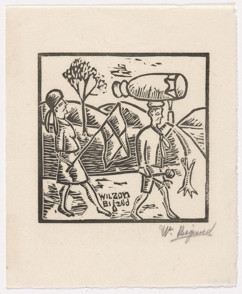 Untitled from 10 Original Woodcuts Signed by the Popular Painters of Haiti (10 Gravures Originales signées par les peintres populaires d'Haiti)