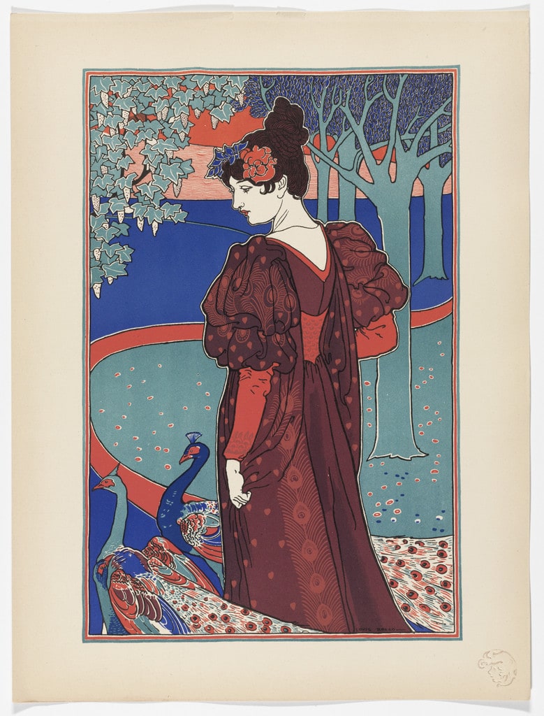 Woman with Peacocks (La Femme au paon) from L'Estampe moderne, no. 3