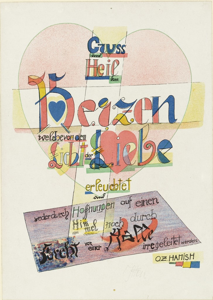 Saying (Spruch) from the portfolio New European Graphics, 1st Portfolio: Masters of the State Bauhaus, Weimar, 1921 (Neue europäische Graphik, 1. Mappe: Meister des Staatlichen Bauhauses in Weimar, 1921)