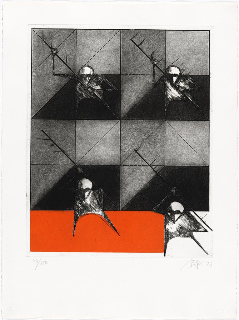 Figures in Sable/Gule (Figuras en sable/gule) from AGPA 73: Pan American Graphics Arts (AGPA: Artes gráficas panamericanas)