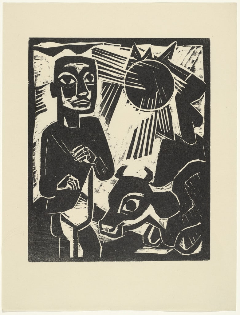 The Farmer (Der Bauer) from the periodical Kündung, vol. 1, no. 1 (January 1921)