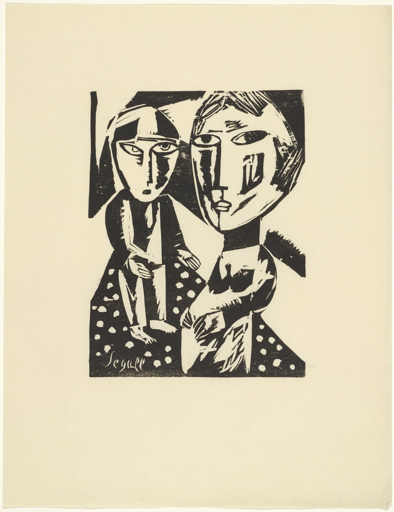 Widow and Child (Witwe und Kind) from the periodical Kündung, vol. 1, no. 2 (February 1921)