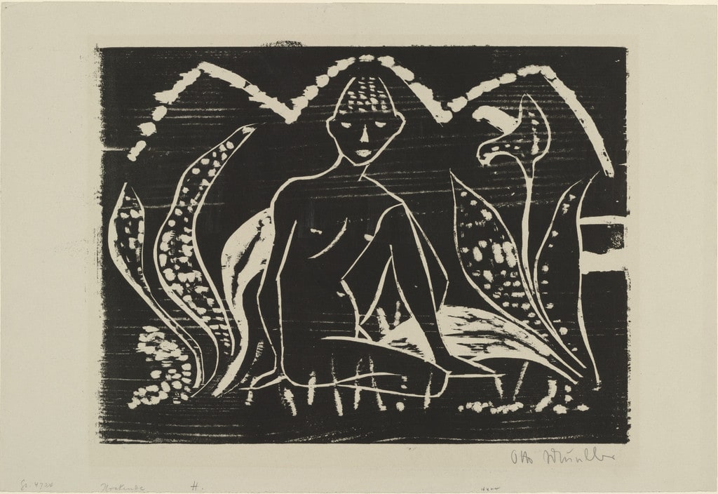 Boy among Leaves (Boy in Reeds) (Knabe zwischen Blattpflanzen [Knabe im Schilf])