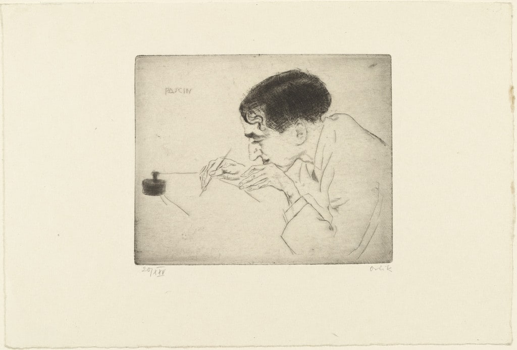 Pascin, Drawing (Pascin, zeichnend)