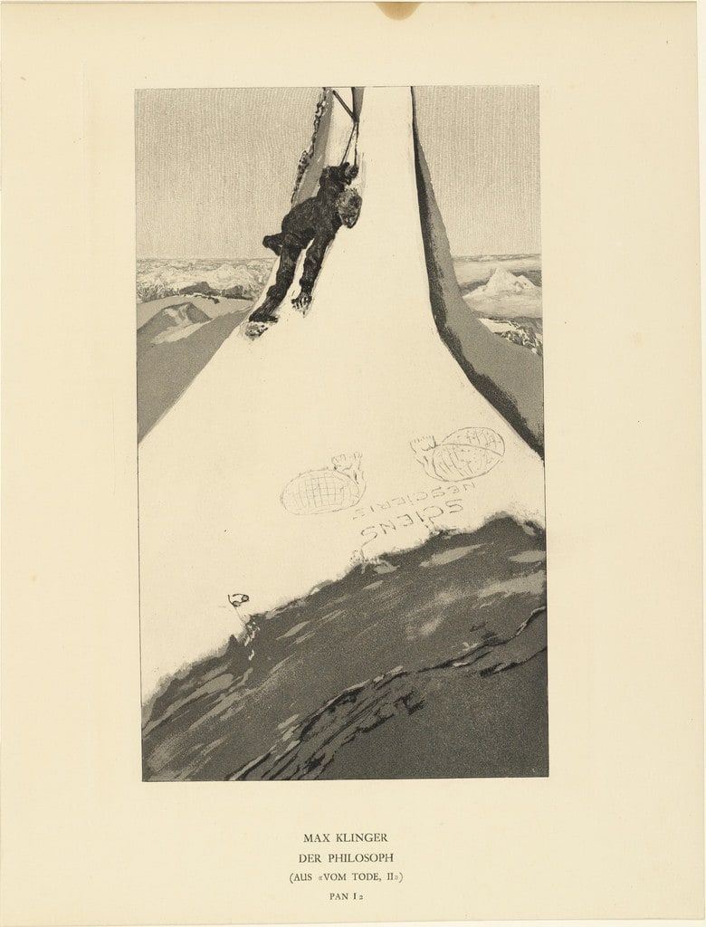The Philosopher (Der Philosoph) (plate, preceding p. 97) from the periodical Pan, vol. 1, no. 2 (Jul-Aug 1895)