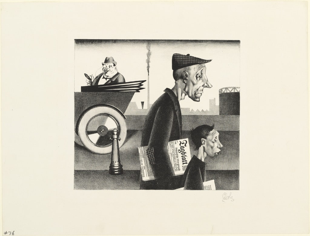Newspaper Carrier (Zeitungsträger) from the periodical in portfolio form Die Schaffenden, vol. 4, no. 4