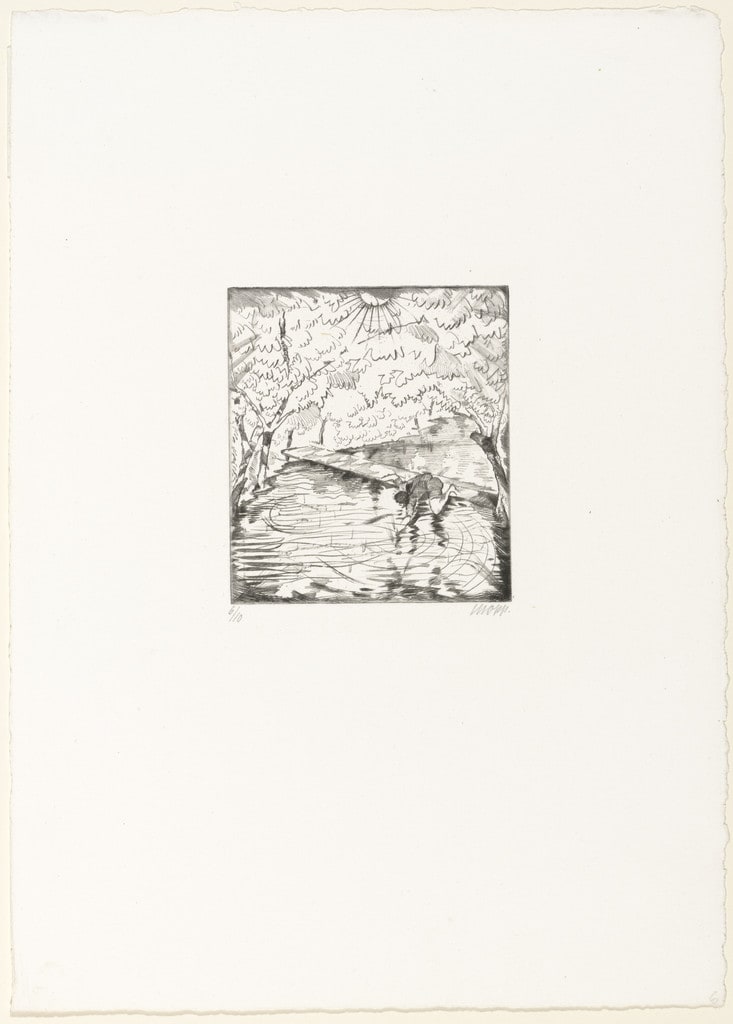 On the Bridge in Lodi (Auf der Brücke von Lodi)  from the portfolio Das Buch Le Grand