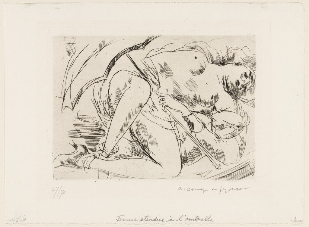 Nude Woman with Parasol