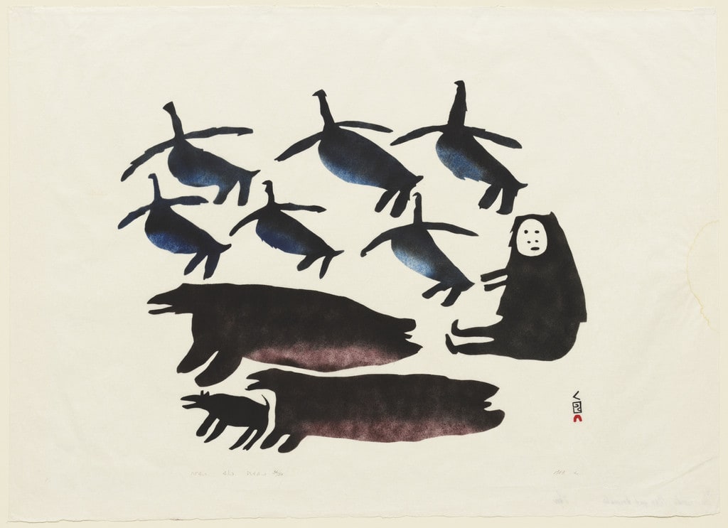 Geese, Man and Animals