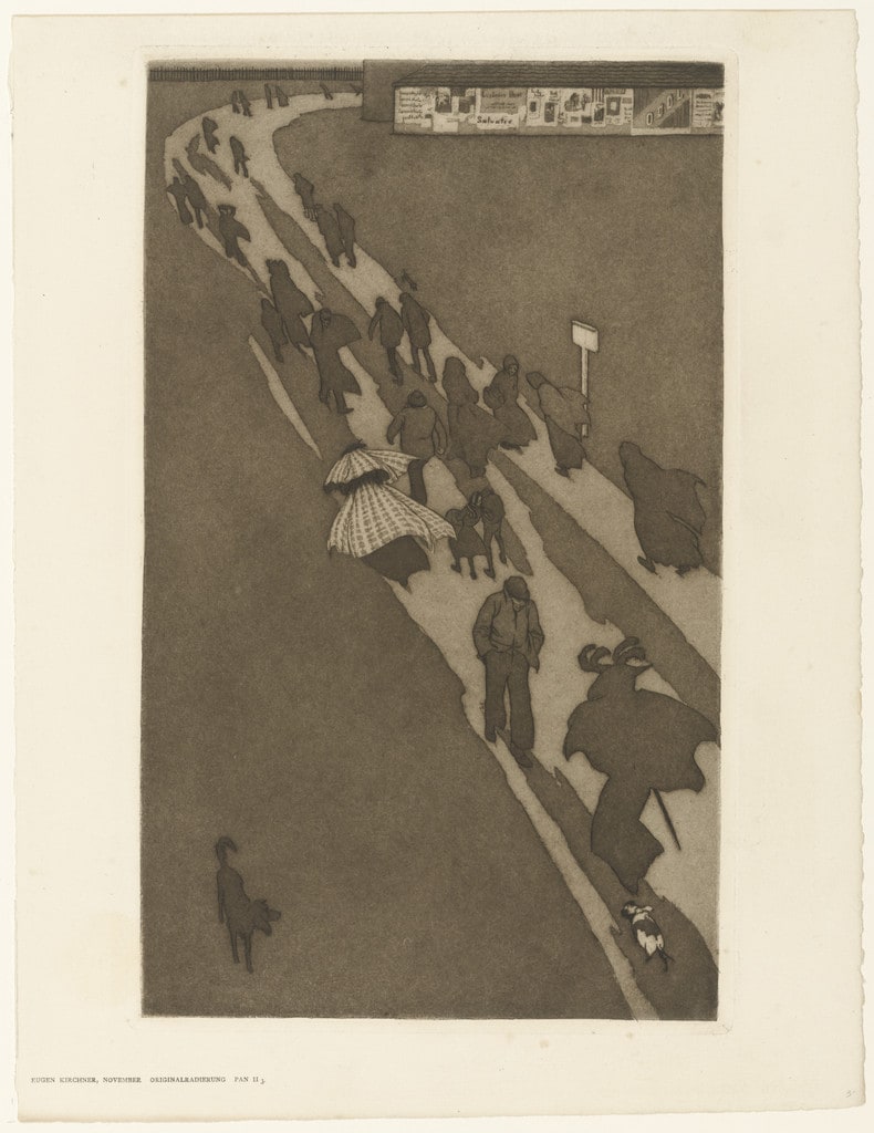 November (plate, facing page 216) from the periodical Pan, vol. II, no. 3 (Oct-Nov-Dec 1896)