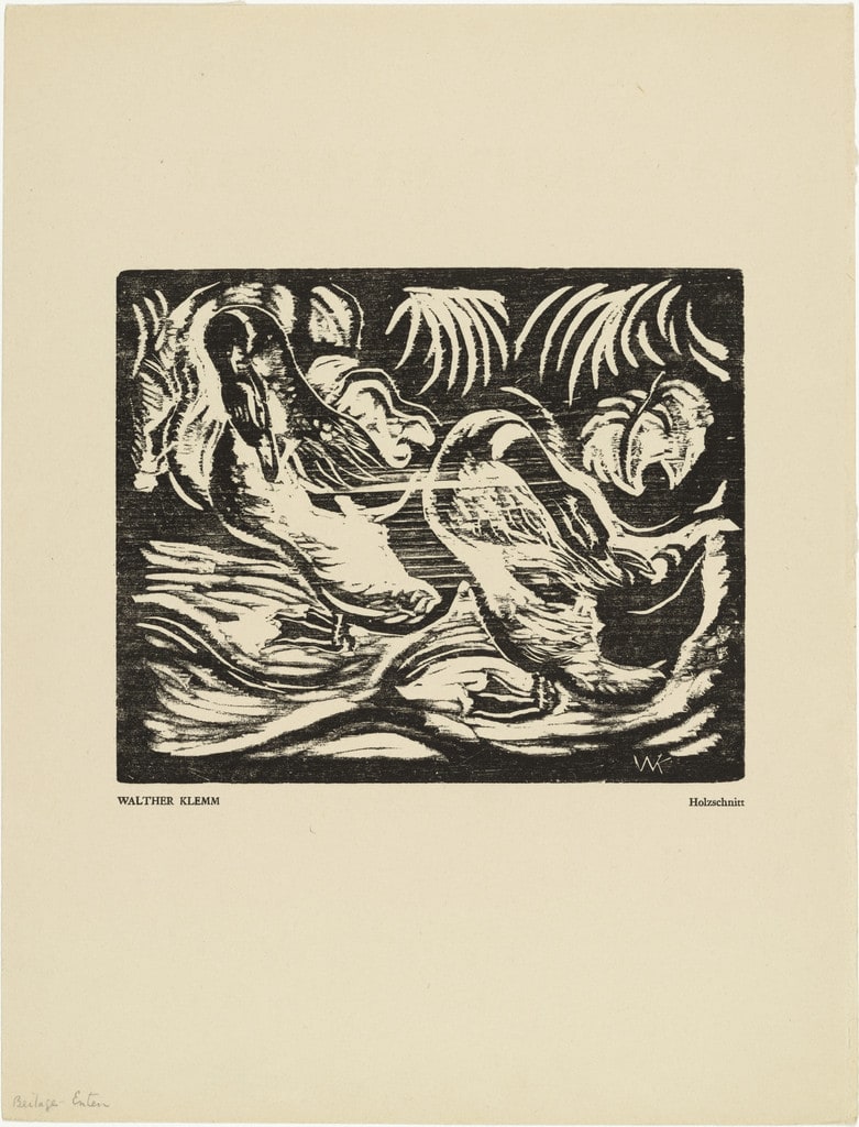 Ducks (Enten) (plate, preceding p. 129) from the periodical Das Kunstblatt, vol. 1, no. 5 (May 1917)