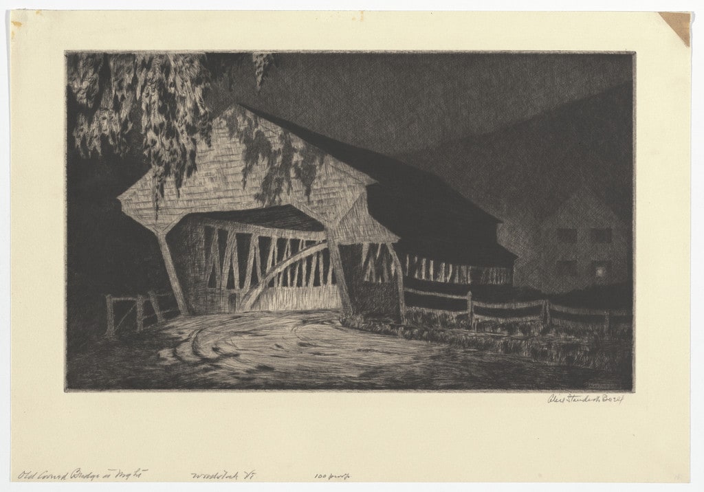 Old Covered Bridge at Night, Woodstock, VT