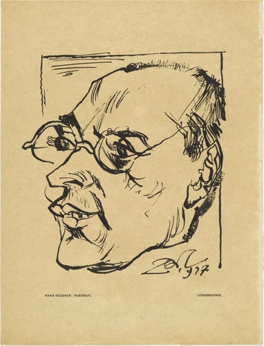 Portrait of Paul Westheim (I) (Bildnis Paul Westheim [I]) (plate, preceding p. 161) from the periodical Das Kunstblatt, vol. 1, no. 6 (Jun 1917)